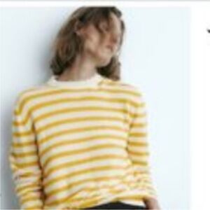 ZARA NWT STRIPED wool blend KNIT SWEATER